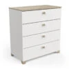 Demeyere Commode 4 Tiroirs Izzy Blanc Et Bois 1 Demeyere Commode 4 Tiroirs Izzy Blanc Et Bois -Marché Meubles Magasin commode 4 tiroirs izzy blanc bois