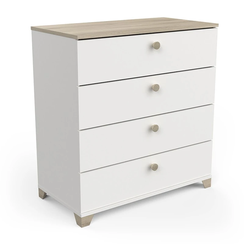 Demeyere Commode 4 Tiroirs Izzy Blanc Et Bois 3 Demeyere Commode 4 Tiroirs Izzy Blanc Et Bois