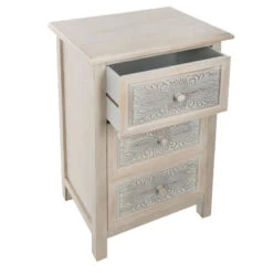 Commode Bois 3 Tiroirs Hina Atmosphera -Marché Meubles Magasin commode bois 3 tiroirs hina atmosphera 4