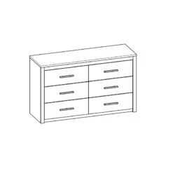 Demeyere Commode Kansas 6 Tiroirs -Marché Meubles Magasin commode colorado 6 tiroirs 2