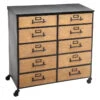 Commode Double 10 Tiroirs Baris Atmosphera -Marché Meubles Magasin commode double 10 tiroirs baris atmosphera