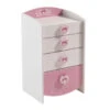 Demeyere Commode Enfant 4 Tiroirs Anastasia Rose Et Blanche