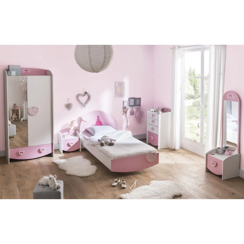 Demeyere Commode Enfant 4 Tiroirs Anastasia Rose Et Blanche 5 Demeyere Commode Enfant 4 Tiroirs Anastasia Rose Et Blanche – Image 3
