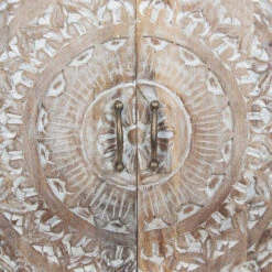 Commode Shirel 2 Portes Bois Blanchi Atmosphera -Marché Meubles Magasin commode shirel 2 portes bois blanchi atmosphera 4