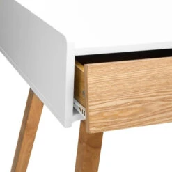 Console Sur Pieds Bois Elva Blanc Atmosphera -Marché Meubles Magasin console sur pieds bois elva blanc atmosphera 2