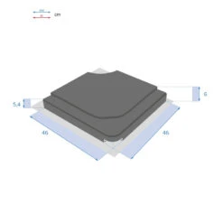 Dalle Pour Parasol 25 Kg Béton Stacio Noir Hespéride -Marché Meubles Magasin dalle parasol 25 kg beton stacio noir hesperide 2