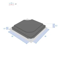 Dalle Pour Parasol 15 Kg Béton Stacio Noir Hespéride -Marché Meubles Magasin dalle pour parasol 15 kg beton stacio noir hesperide 2