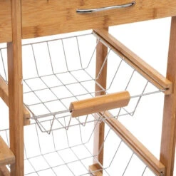 Desserte Bambou 6 Tiroirs Roulettes 76 Cm 5five -Marché Meubles Magasin desserte bambou 6 tiroirs roulettes 76 cm 5five 4