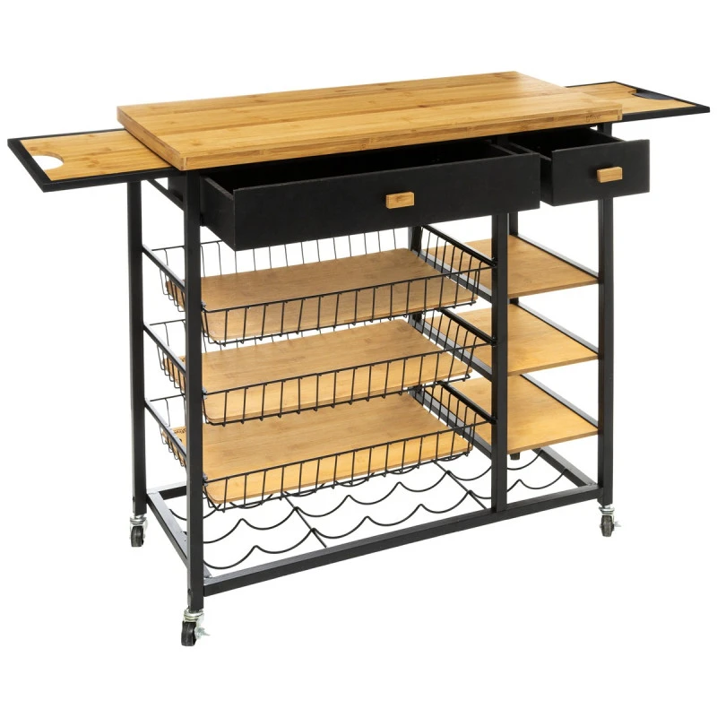 Desserte En Bambou Et Métal Nera 5five 4 Desserte En Bambou Et Métal Nera 5five – Image 2