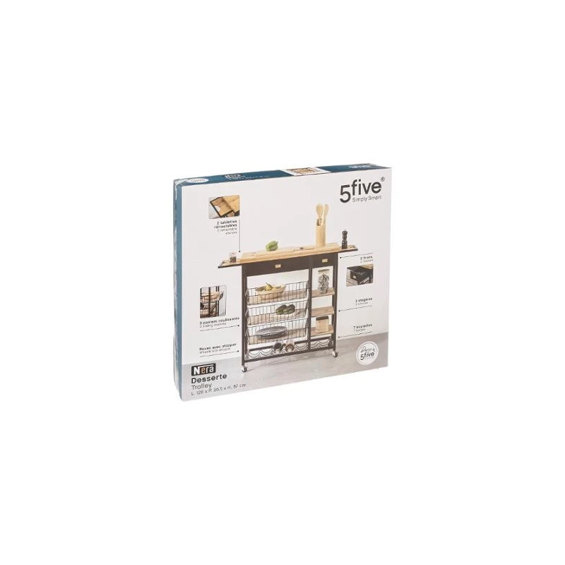 Desserte En Bambou Et Métal Nera 5five 7 Desserte En Bambou Et Métal Nera 5five – Image 5