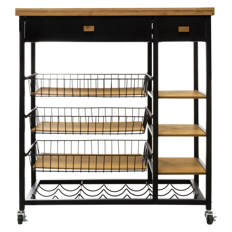 Desserte En Bambou Et Métal Nera 5five 9 Desserte En Bambou Et Métal Nera 5five – Image 7