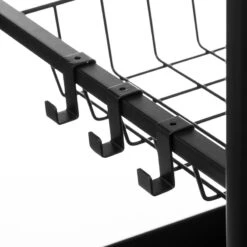 Desserte Paniers Métal Et Planche Amovible 5Five -Marché Meubles Magasin desserte paniers metal et planche amovible 5five 2