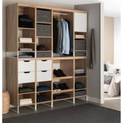 Dressing Module L40 3 étagères Orso -Marché Meubles Magasin dressing module l40 3 etageres orso 3