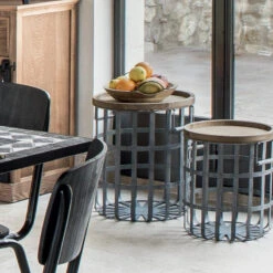 Ensemble De 2 Tables à Café Métal Facto Atmosphera -Marché Meubles Magasin ensemble de 2 tables a cafe metal facto atmosphera 5