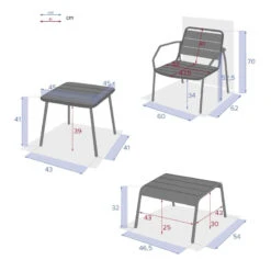 Ensemble Extérieur Duo Relax Phuket Bleu Canard Hespéride -Marché Meubles Magasin ensemble exterieur duo relax phuket bleu canard hesperide 6