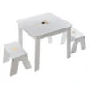 Ensemble Table + 2 Tabourets Enfant Blanc Doré Dream Atmosphera -Marché Meubles Magasin ensemble table 2 tabourets enfant blanc dore dream atmosphera