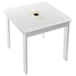 Ensemble Table + 2 Tabourets Enfant Blanc Doré Dream Atmosphera 11 Ensemble Table + 2 Tabourets Enfant Blanc Doré Dream Atmosphera -Marché Meubles Magasin ensemble table 2 tabourets enfant blanc dore dream atmosphera 2