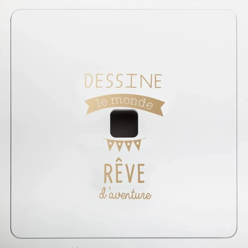 Ensemble Table + 2 Tabourets Enfant Blanc Doré Dream Atmosphera 7 Ensemble Table + 2 Tabourets Enfant Blanc Doré Dream Atmosphera – Image 5