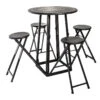 Ensemble Table Haute Et 4 Tabourets Ext Atmosphera -Marché Meubles Magasin ensemble table haute et 4 tabourets ext atmosphera