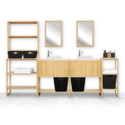 Etagère 2 Niveaux Bambou 70x20 Lab'n Modul 5Five 5 Etagère 2 Niveaux Bambou 70x20 Lab'n Modul 5Five -Marché Meubles Magasin etagere murale 3 niveaux bambou 5five 1 1
