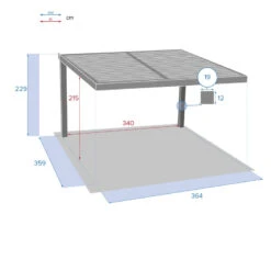 Extension Frontale Pour Pergola Majaé 3,6x3,6m Hespéride -Marché Meubles Magasin extension frontale pour pergola majae 36x36m hesperide 2
