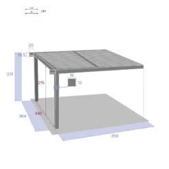 Extension Latérale Pour Pergola Majaé 3,6x3,6m Hespéride -Marché Meubles Magasin extension laterale pour pergola majae 36x36m hesperide 1 1