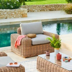 Fauteuil De Salon De Jardin Savinia Coloris Tahini Hespéride -Marché Meubles Magasin fauteuil de salon de jardin savinia coloris tahini hesperide 1 1