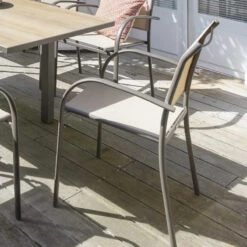 Fauteuil Empilable Piazza Hespéride Lin/tonka 6 Fauteuil Empilable Piazza Hespéride Lin/tonka -Marché Meubles Magasin fauteuil empilable piazza hesperide lin tonka 1