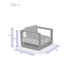 Fauteuil Extérieur 1 Place Allure Hespéride -Marché Meubles Magasin fauteuil exterieur 1 place allure hesperide 2