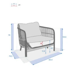 Fauteuil Extérieur 1 Place Deona Acacia Hespéride 13 Fauteuil Extérieur 1 Place Deona Acacia Hespéride -Marché Meubles Magasin fauteuil exterieur 1 place deona acacia hesperide 5