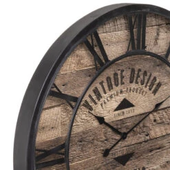 Horloge D80 Métal Et Bois Oscar Atmosphera -Marché Meubles Magasin horloge d80 metal et bois oscar atmosphera 1