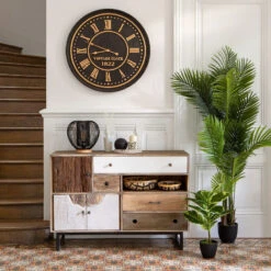 Horloge En Bois D77 Aedan Atmosphera -Marché Meubles Magasin horloge en bois d77 aedan atmosphera 2