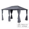 Jeu De 6 Rideaux Gris Ardoise Pour Tonnelle Santorini Et Thira -Marché Meubles Magasin jeu de 6 rideaux gris ardoise pour la tonnelle santorini 3 x 4m