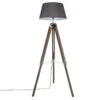 Lampadaire Trépied Runo Gris Atmosphera H 145 Cm
