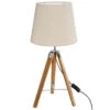 Lampe à Poser Bambou Trépied Runo Atmosphera -Marché Meubles Magasin lampe a poser bambou trepied runo atmosphera