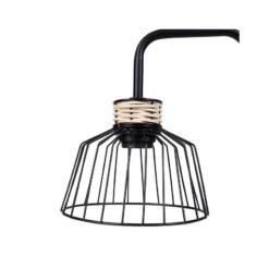 Lampe à Poser Filaire Métal Et Rotin Lady Ostaria -Marché Meubles Magasin lampe a poser filaire metal et rotin lady ostaria 2
