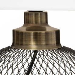 Lampe Grille Emie Noir Et Blanc Atmosphera -Marché Meubles Magasin lampe grille emie noir et blanc atmosphera 1