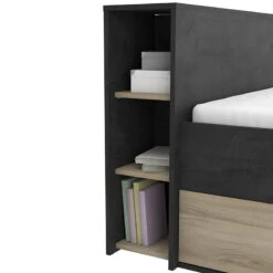 Demeyere Lit 140x190 Cm Pocket Naturel Et Noir -Marché Meubles Magasin lit 140x190 cm pocket naturel et noir 5
