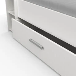 Demeyere Lit 140x190 Cm Pocket Blanc -Marché Meubles Magasin lit 2 places polly blanc 4