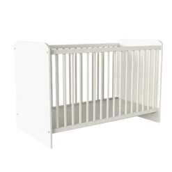 Demeyere Lit à Barreaux 60x120 Avec Sommier Reverso Blanc