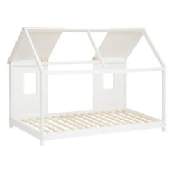 Lit Cabane Enfant Pin Blanc 90x190 Atmosphera -Marché Meubles Magasin lit cabane enfant pin blanc 90x190 atmosphera 1 2