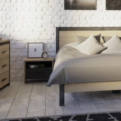 Demeyere Chevet Kansas 1 Tiroir 1 Niche -Marché Meubles Magasin lit colorado 2 personnes 160x200 cm 2