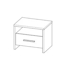 Demeyere Chevet Kansas 1 Tiroir 1 Niche -Marché Meubles Magasin lit colorado 2 personnes 160x200 cm 5