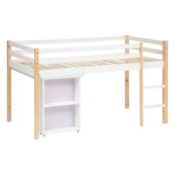 Lit Combi Bureau Enfant Pin Blanc Atmosphera -Marché Meubles Magasin lit combi bureau enfant pin blanc atmosphera 2