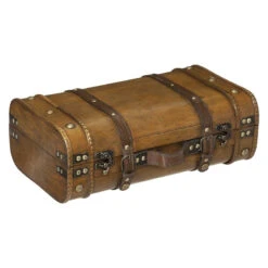 Lot De 2 Malles En Bois Atmosphera -Marché Meubles Magasin lot de 2 malles en bois atmosphera 2