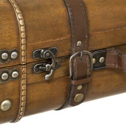 Lot De 2 Malles En Bois Atmosphera -Marché Meubles Magasin lot de 2 malles en bois atmosphera 3