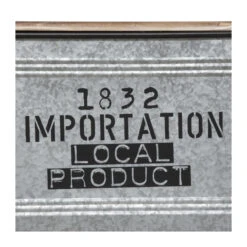 Lot De 3 Malles Métal Gris Plateau Bois Atmosphera -Marché Meubles Magasin lot de 3 malles metal gris plateau bois atmosphera 1 7