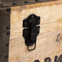 Malle Pouf Vintage En Bois Atmosphera -Marché Meubles Magasin malle pouf vintage en bois atmosphera 5