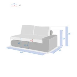 Méridienne Gauche De Salon Savinia Coloris Tahini Hespéride -Marché Meubles Magasin meridienne gauche de salon savinia coloris tahini hesperide 3