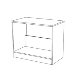 Demeyere Meuble Bas Blanc Sous évier 100 Cm Mammy -Marché Meubles Magasin meuble bas blanc sous evier 100 cm mammy 2